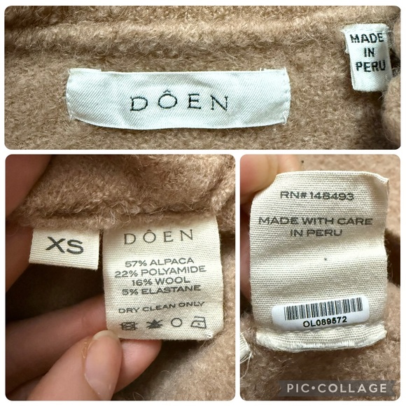 Doen Assis Alpaca Blend Ruffle Trim Sweater in Camel size XS - Picture 13 of 14